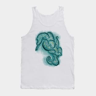 Blue Seahorse Tank Top